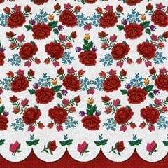Salvete za dekupaž Poppies Embroidery Pattern - 1 kom 
