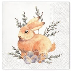 Salvete za dekupaž Watercolor Bunny - 1 kom