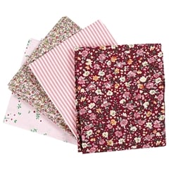 Tkanina za patchwork - roze - 4 kom - 45 x 55 cm
