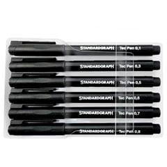 Set milimetarskih olovki za tehnično crtanje Standardgraph - 6 kom