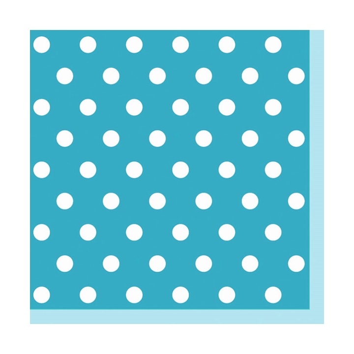 Salvete za dekupaž - Plava s točkicama - 1 kom 