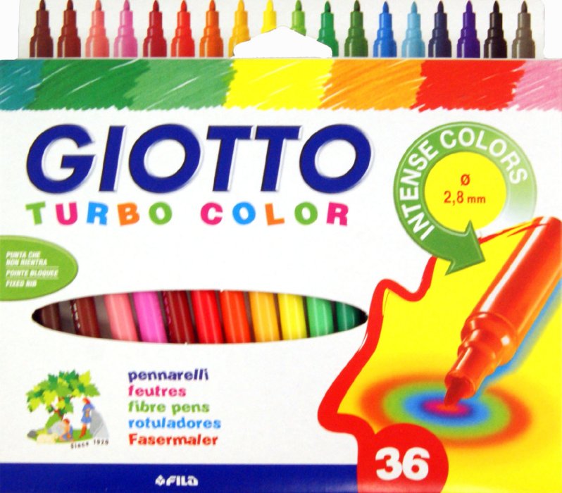 Flomasteri GIOTTO TURBO COLOR / 36 boja