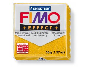 Fimo masa za modeliranje FIMO Effect termalno obradiva - 56 g - Metalik zlatna