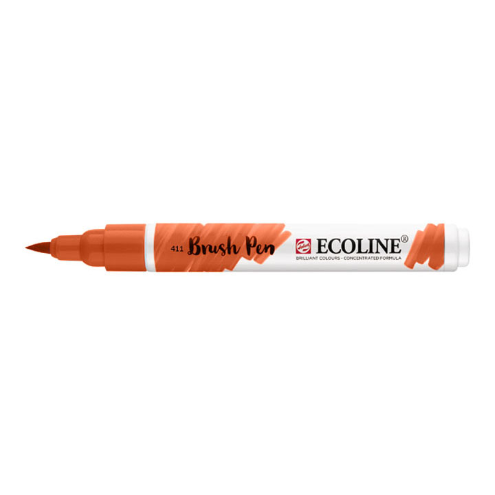 Akvarel marker Ecoline brush pen - Burnt Sienna 411
