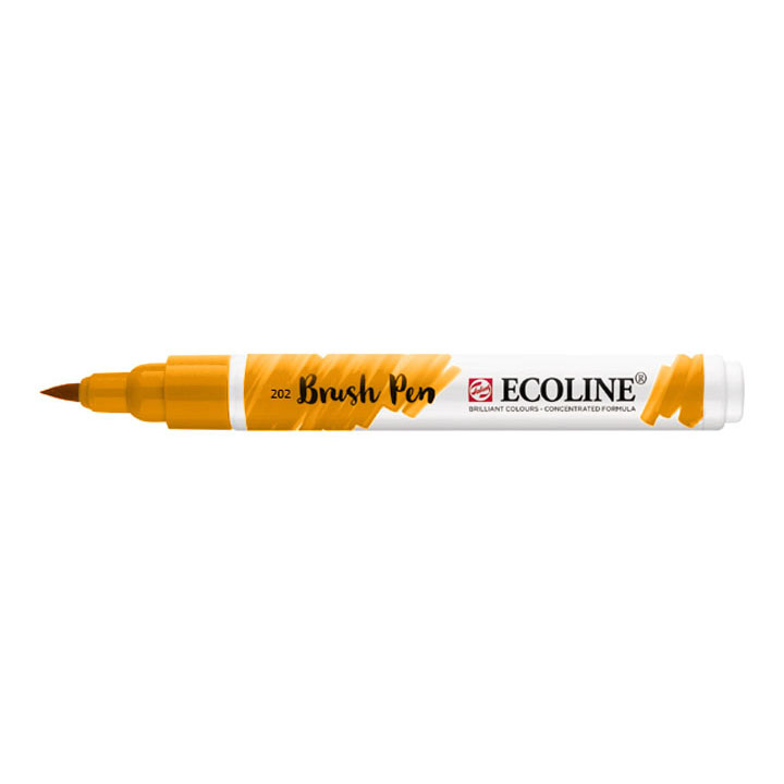 Akvarel marker Ecoline brush pen - Deep Yellow 202