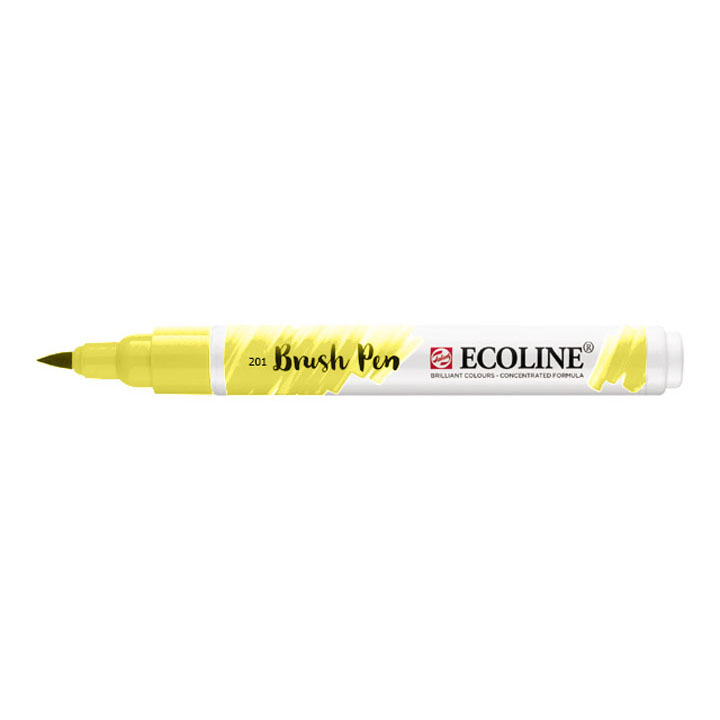 Akvarel marker Ecoline brush pen - Light Yellow 201