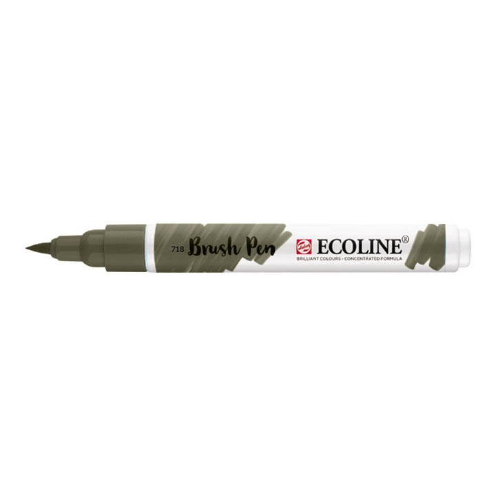 Akvarel marker Ecoline brush pen - Warm Grey 718