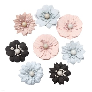 3D papirno pastelno cvijeće - set od 8 komada
