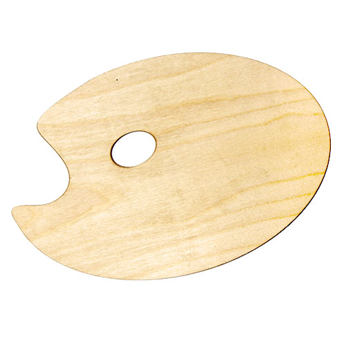 Ovalna drvena paleta - 20x30cm