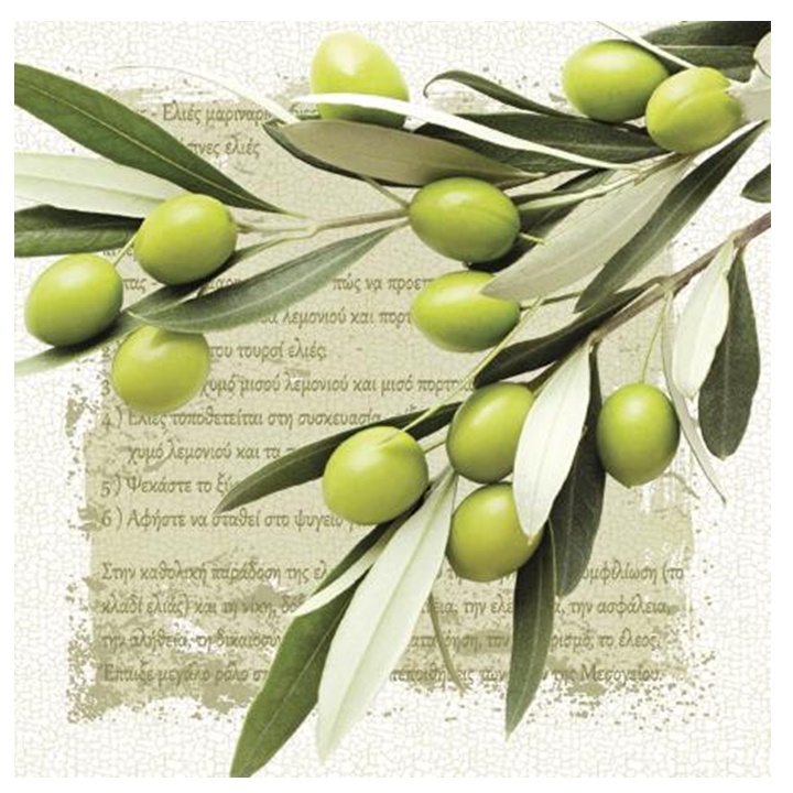 Salveta za dekupaž Greek Olives - 1 kom
