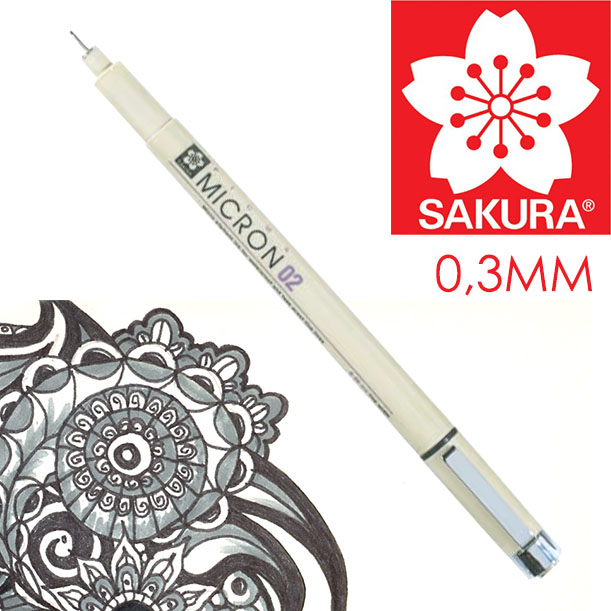 Flomaster za tehničko crtanje SAKURA Pigma Micron BLACK  / razne debljine